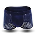 Miniatyrbild 2 av 5: Män Mesh Boxer Brief Trunks Shorts Andas kalsonger Dark Blue L