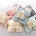 Miniatyrbild 3 av 5: Coral Fleece Snabbtorkande Absorberande Badlakan Set (High Density Ananas Grid-Lila)