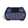 Miniatyrbillede 1 af 5: mt-10 2,4 g trådløs spansk trefarvet baggrundsbelyst genopladeligt minitastatur Touchpad Air Mouse Airmou