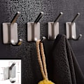 Miniatyrbild 1 av 5: Handdukskrok, 3 m krokar, självhäftande krokar Badrum, självhäftande klädkrok Stick On Wall Rostfritt stål Borstad 4-pack