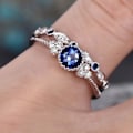 Miniatyrbild 4 av 4: 2st/ set Utsökt slät yta Bröllopsringar Legering Enkel Cubic Zirconia Ringar Charm Smycken Green US 9
