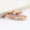 Miniatyrbillede 2 af 5: Mænd Kvinder Bryllupsring Rustfrit Stål Mat Ring Smykker Par Gave Rose Gold Size 13