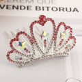 Miniatyrbilde 1 av 2: Barne Rhinestone Crown Hair Comb Babytilbehør Barnas Day Hodeplagg Style 12
