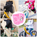 Miniatyrbillede 5 af 5: Pink cykelkurv til børnecykler