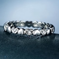 Miniatyrbild 3 av 5: Kvinnor Ring Hjärtform Cubic Zirconia Smycken Söt Mode Utseende Fingerring För Bröllop Silver US 8