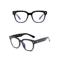 Pikkukuva 3 / 5: Rough Frame lasit Vintage Myopic Glasses Frame Anti Blue Light lasit (vaaleanharmaa)