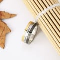 Miniatyrbillede 2 af 4: Udsøgt mænd Ring Tre-farve Rotation Slidfast multifunktionel Unik Finger Ring til arbejde US 7