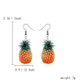 Miniatyrbillede 5 af 5: Frugtøreringe Små friske akryl øreringe tilbehør Frugtøreringe Sommermode tilbehør Pineapple
