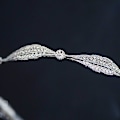 Miniatyrbillede 2 af 4: Krystal Rhinestone pandebånd Enkel brudehårbøjle glitrende bladformet hovedbeklædning Hårtilbehør