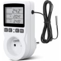 Miniatyrbillede 1 af 5: Termostatstik, digital timer-stik, digital programmerbar stikkontakt med sensor, programmerbar digital timer, opvarmning