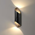 Miniatyrbillede 1 af 5: 2*5W helt sort 300*80*90mm, 3000K akryl skærm aluminium væglampe lampet badeværelse soveværelse stue indgang