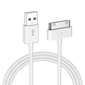 USB-synkroniserings- och laddningsdatakabel MFi-certifierad 30-stifts docknings-USB-kabel för iPhone 4S/4/3GS, iPad 1/2, iPod Nano 5:e/6:e generationen, vit 1,2 m 25-26
