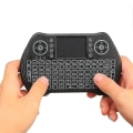 Miniatyrbilde 5 av 5: mt-10 2,4g trådløs spansk trefarger bakgrunnsbelyst oppladbart minitastatur Touchpad Air Mouse Airmou