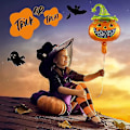 Miniatyrbillede 5 af 5: 9-pak Halloween folieballoner Sort Spider Cat Ghost Bat