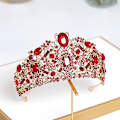 Miniatyrbilde 5 av 5: Brude Halvsirkel Krone Hodeplagg Rhinestones Innlagt Retro Hodeplagg Luksus Legering Krone Bryllup