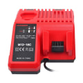 Miniatyrbillede 2 af 5: M12-18 dobbelt opladning / europæisk lithium batterioplader LED display egnet til 14V-18V lithium ion batteri