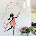 Miniatyrbillede 4 af 5: Stue soveværelse wallstickers blomster fe mønster wallstickers (taskepakning 60*90CM),