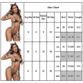 Miniatyrbilde 2 av 2: Dame Sexy Leopard BH G-String Thongs Undertøy Natttøy M