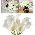Miniatyrbillede 2 af 4: Hvid gul hjerte falsk blomst Mini Calla Lily