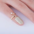 Miniatyrbilde 5 av 5: Spikerring For kvinner Gull Sølvfarge Ring Iced Out Aaa Micro Pave Justerbar Ring Hip Hop smykker gave