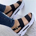Miniatyrbillede 2 af 2: Kvinder Platform Sandaler Strappy Åndbar Ultra-tyk sål 37