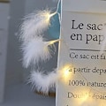 Miniatyrbilde 4 av 5: White Feather 3m 20 LED-lys Feather String Light Kalkun Feather Dekorativ Light