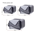 Miniatyrbillede 2 af 5: Fashion Simple Travel Opbevaringstaske Tredelt sæt Let at bære Tøj Opbevaringspose gray
