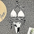 Pikkukuva 3 / 4: Naisten Bandage Tie Dye Riimu Bikinisetti Set uimahousut Black M