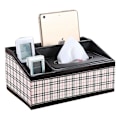Miniatyrbild 1 av 5: Multifunktionell läder Tissue Box Soffbord Desktop Fjärrkontroll Förvaringsbox style4
