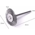 Miniatyrbillede 3 af 5: 20 stk Ståltråd Kobbertrådsbørste En enkelt flad polering Rengøring Rustfjerner Børste Thorn Elektrisk slibning