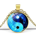 Pikkukuva 5 / 5: Yin Yang Kaulakoru Sininen Tai Chi Riipus Kaulakoru Ystävyys Tai Chi Kaulaketju