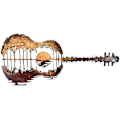 Miniatyrbild 1 av 5: Metall väggkonst abstrakt gitarr heminredning hantverk