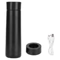 Smart Water Bottle with Touch Screen Compatible with Temperature Display, Timed Reminder, USB Power Connection, Vacuum Cup, Black
