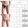 Miniatyrbild 2 av 2: Män Sexig spets Snabbtorkande stringtrosor Underkläder G-String Light Blue M