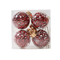 Miniatyrbild 1 av 5: 9st julboll Transparent julgransprydnader Red
