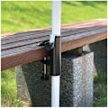 Miniatyrbillede 5 af 5: Universal Have Paraply Fast Klemme Stand Balkon Paraply Stand Udendørs Bord Fast Paraply Holder