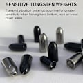 Miniatyrbillede 4 af 4: Bly Peche Fiskevægte Fiskelodder Tungsten Ormvægte Tungsten Ball Fiskevægte Sort/sølv 3.5g 5g 7g 8.8g 10g 14g 17g