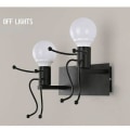Miniatyrbilde 2 av 4: Interieur Vegglampe Smijern Retro Industristil Robot Designer Personlighet Korridor Kreativ Bar Svart