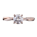 Miniatyrbillede 1 af 4: Elegant Kvinder Fuld Rhinestone Indlagt Cubic Zirconia Finger Ring Bryllupssmykker Rose Gold US 11