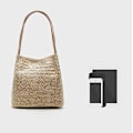 Miniatyrbild 5 av 5: Halm Strandväska Buckets Totes Tote Axelväska Handväska Dam Summer Tote