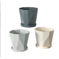 Miniatyrbilde 1 av 4: 3 stk harpiks plast blomsterpotter