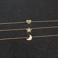 Pikkukuva 3 / 5: Kaulakoru Moon Star muotikorut B1779 15970-3