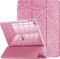 Etui til iPad 9. generasjon 2021/ iPad 8. generasjon 2020/ iPad 7. generasjon 2019 10,2 tommer, pennholder for barn, rosa
