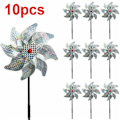 Pikkukuva 1 / 4: 10 Pack Bird Scarer Koristeellinen Puutarha Spike Anti Pigeon Lintujen karkotin Heijastava Tuulimylly Tuulimylly suojaa Gardea