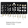 Miniatyrbilde 2 av 2: 20 par øredobber sett Pearl Zircon Pack ørepropper for ball