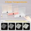 Miniatyrbild 3 av 5: Book Light, Rechargeable Clear LED Flat Reading Lamp with 3 Colors and Timer, Dimmable Panel Light Book Full Page Light for Reading in Bed at Night