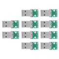 Pikkukuva 5 / 8: 10 kpl USB Type A urosliitin DIP-sovitinlevylle 4-nastainen 2,54 mm jako