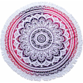 Pikkukuva 3 / 5: Pyöreä rantapyyhe Tapestry Joogamatto Mandala-kuvioiset peitot (punainen, 1,5 x 1,5 M-Mandala)