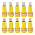 4mm Banana Jack Socket Mount Binding Post Connector - 10st gul paneladapter för elektroniskt instrument