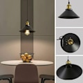Pikkukuva 3 / 5: Retro teollinen kattovalaisin 3 valoa kattovalaisimet Design Edison metallikattokruunu riippuvalaisin pyöreällä levyllä